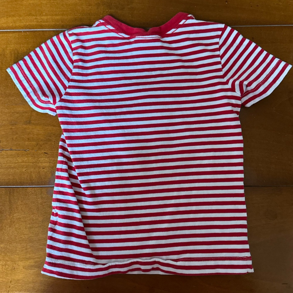 Disney Hannh Anderson Red and White Striped Minnie Mouse Shirt Size 4 - Picture 4 of 4